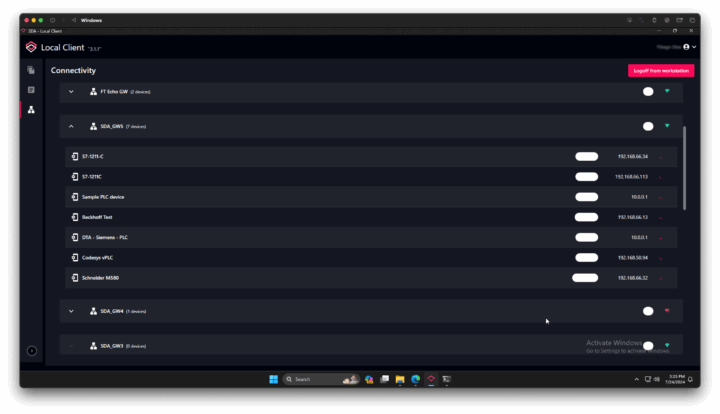 Lightweight gateway uses standard network ports