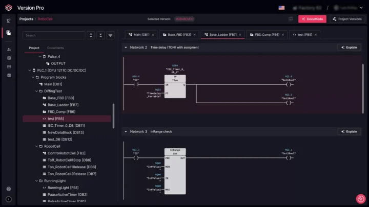 Ladder logic routine