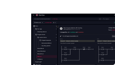 Git-based version control for tracking and visualizing PLC code changes