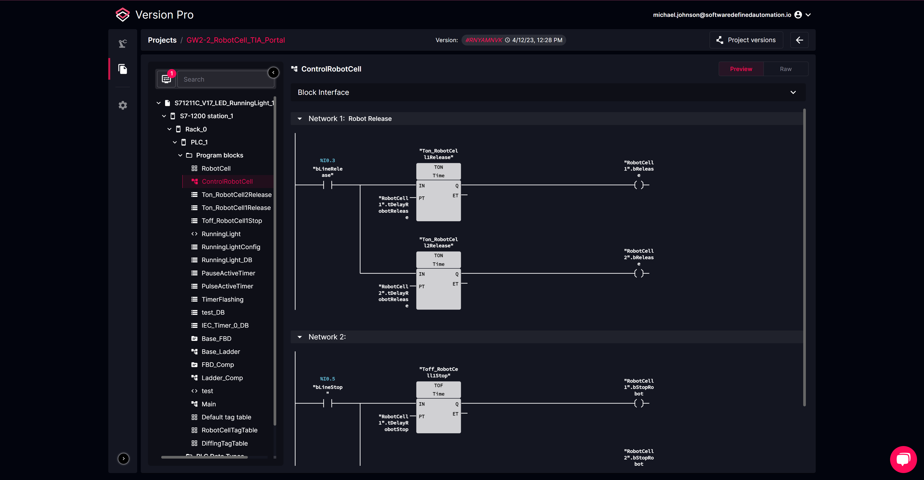 PLC project viewer for Version Control